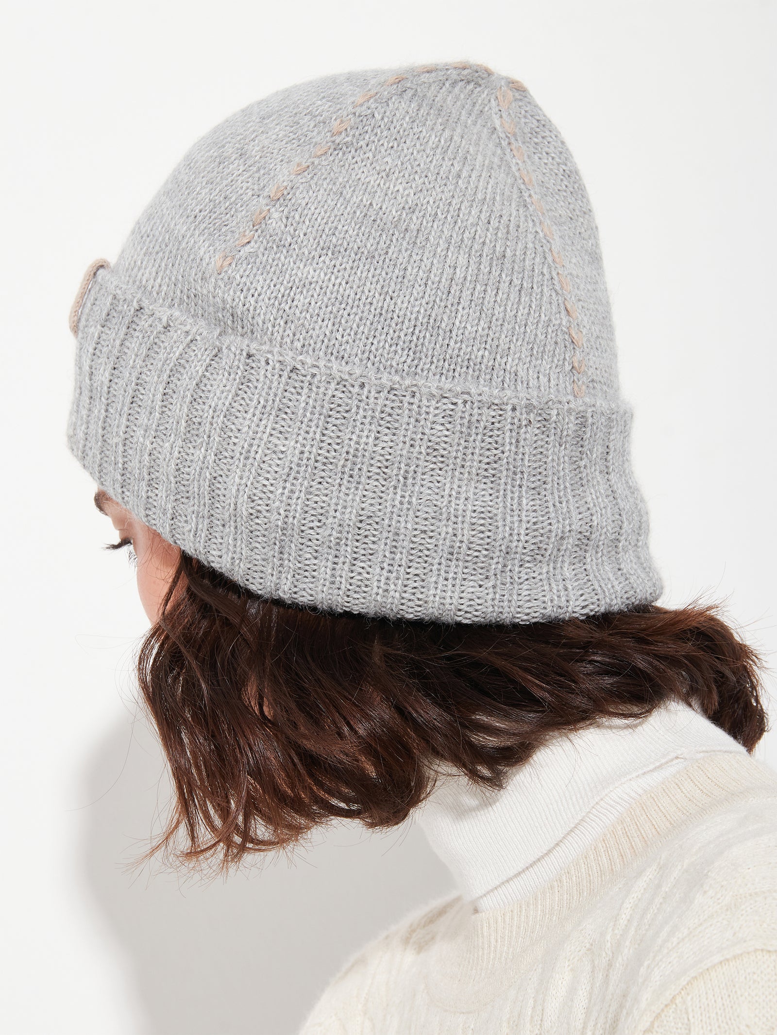 Beanie Hat Baby Alpaca Color Grey