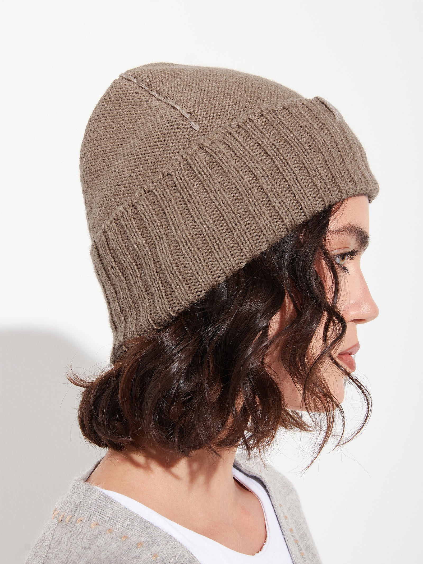Beanie Hat Baby Alpaca Color Camel