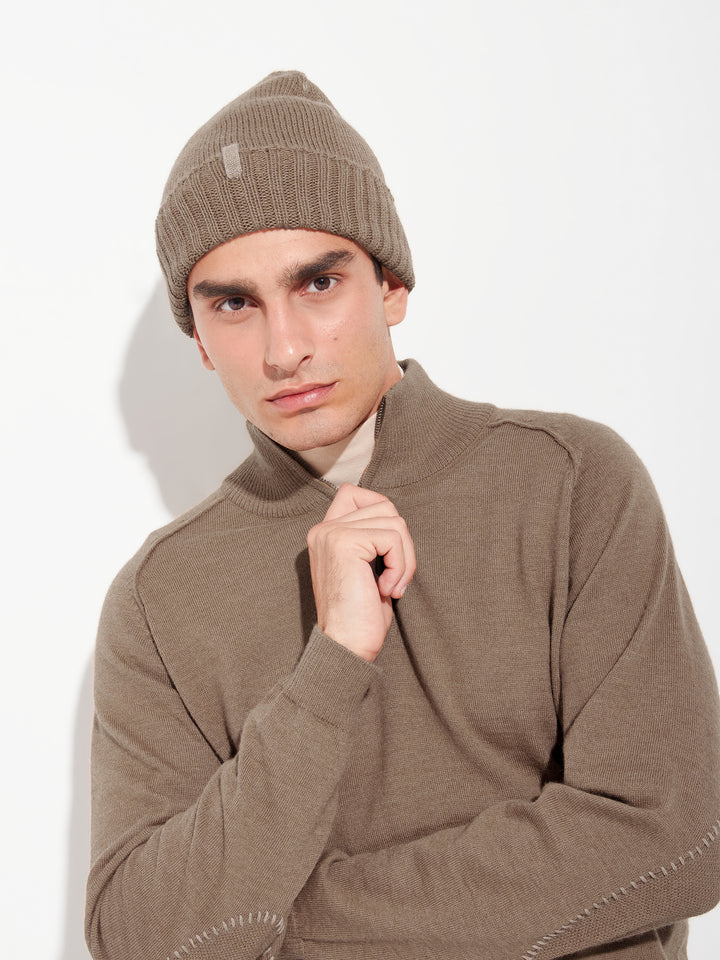 Beanie Hat Baby Alpaca Color Camel