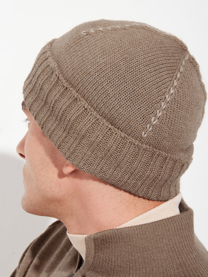 Beanie Hat Baby Alpaca Color Camel
