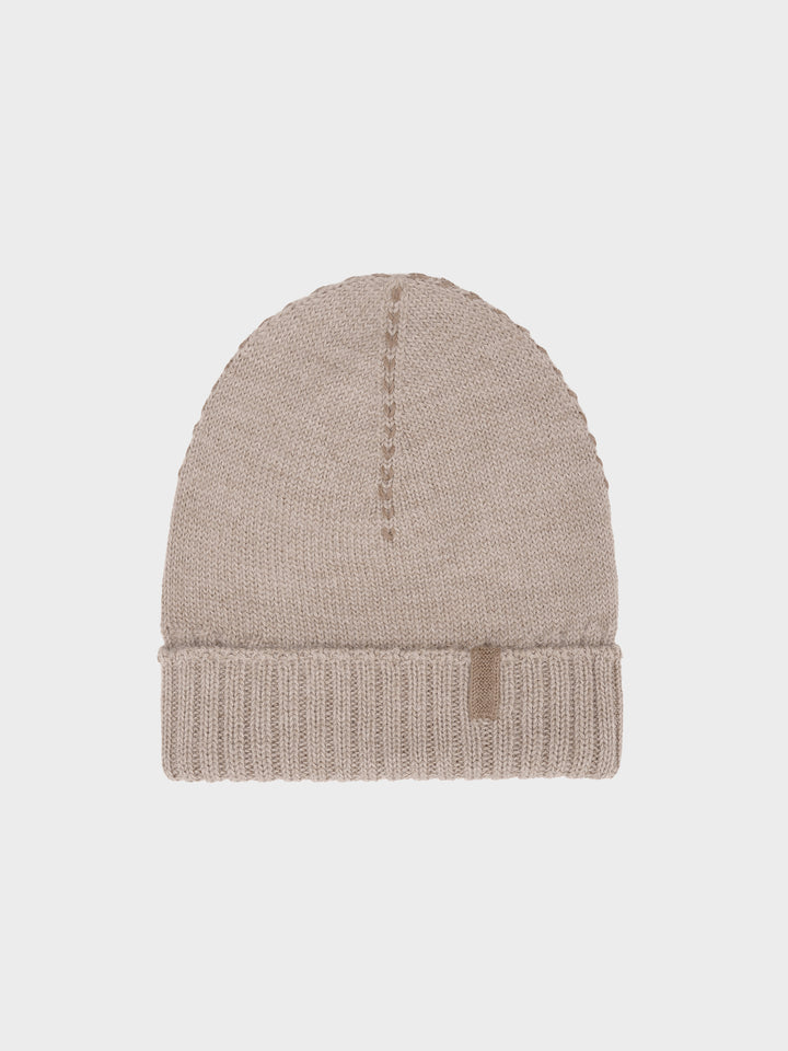 Beanie Hat Baby Alpaca Color Brown