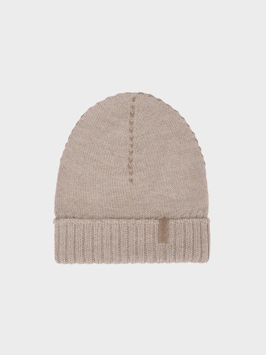 Beanie Hat Baby Alpaca Color Brown