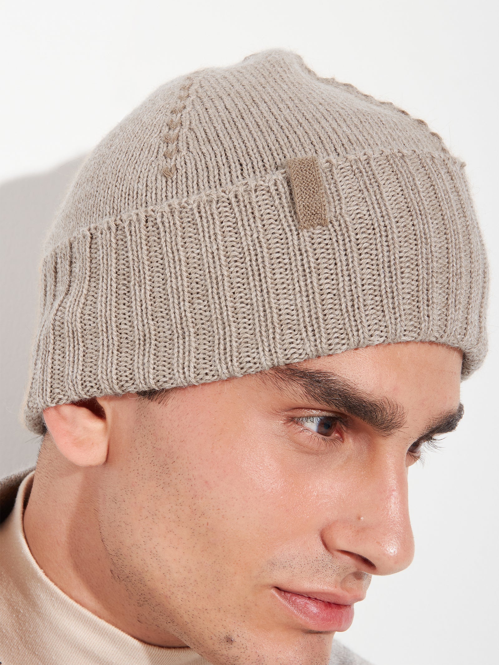 Beanie Hat Baby Alpaca Color Brown