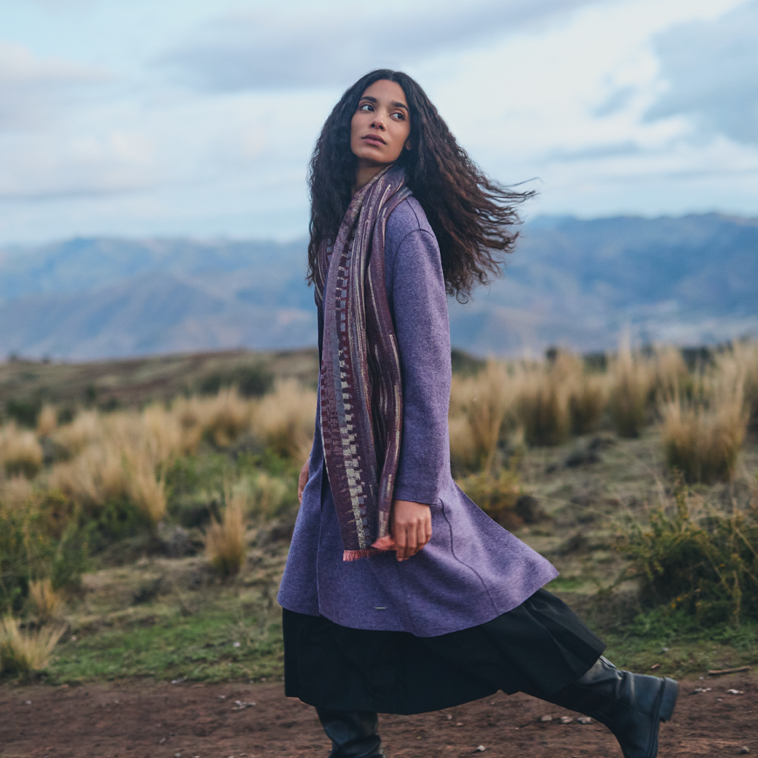 Adrian Scarf Baby Alpaca Color Blue