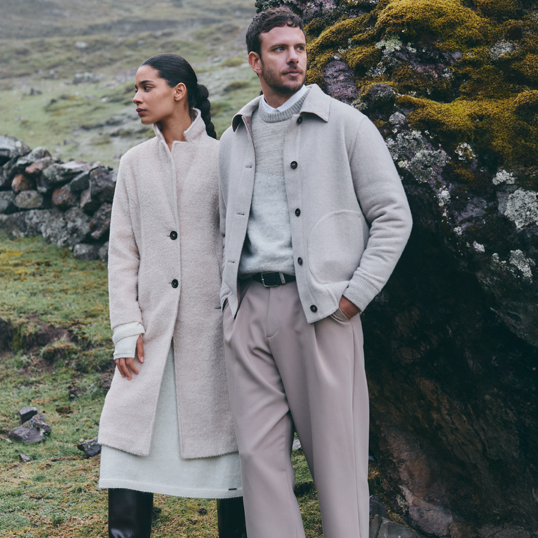 Long Swing Coat Baby Alpaca Color Black