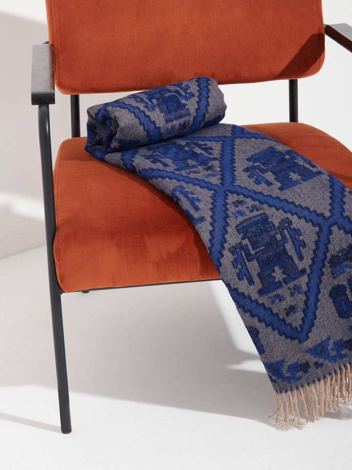 Mochica - 2 Blanket Baby Alpaca Color Blue