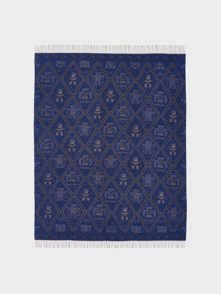 Mochica - 2 Blanket Baby Alpaca Color Blue