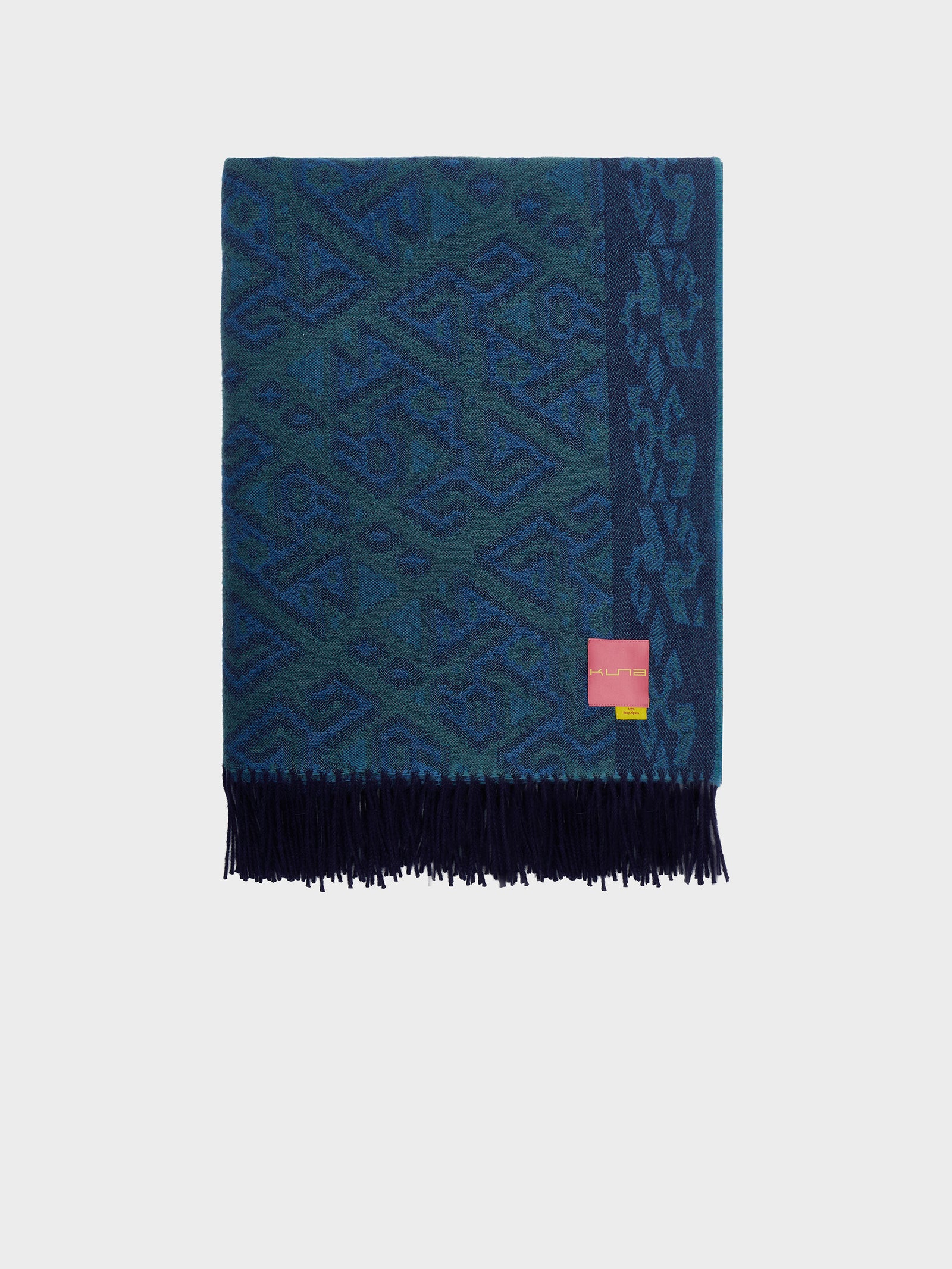 Chincha - Manta de bebé de alpaca de 2 capas, color azul