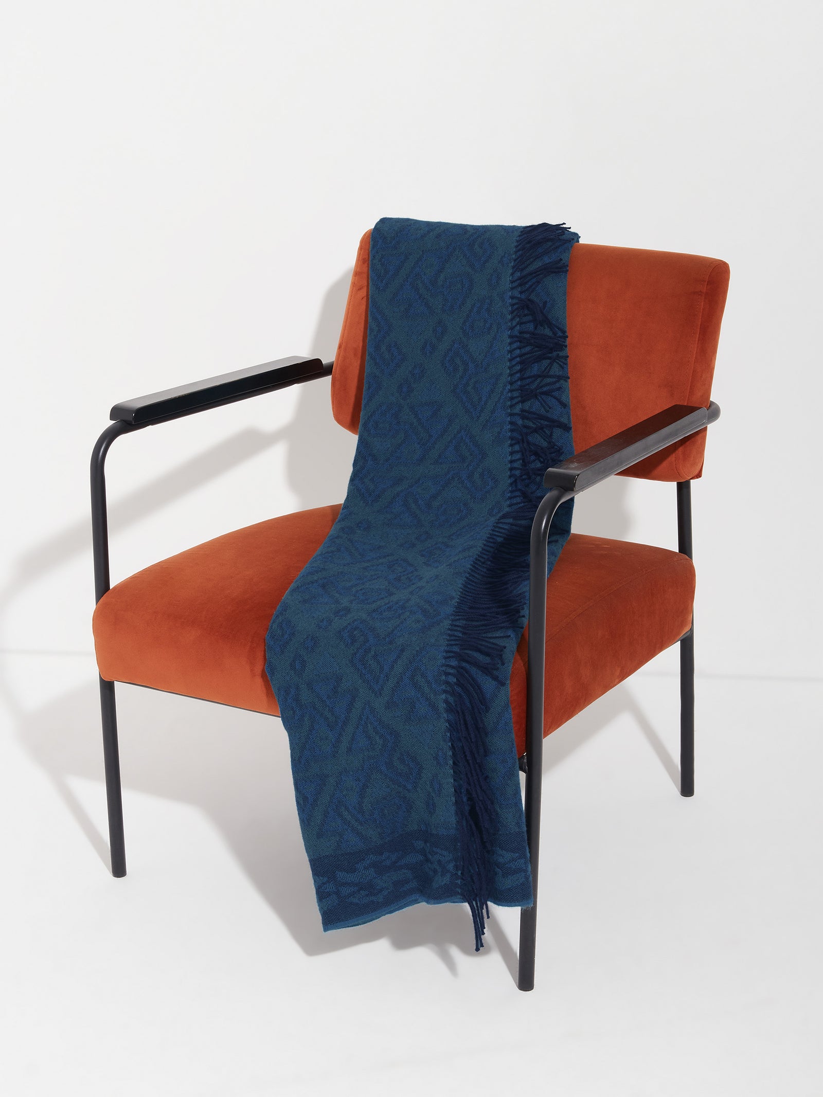 Chincha - Manta de bebé de alpaca de 2 capas, color azul