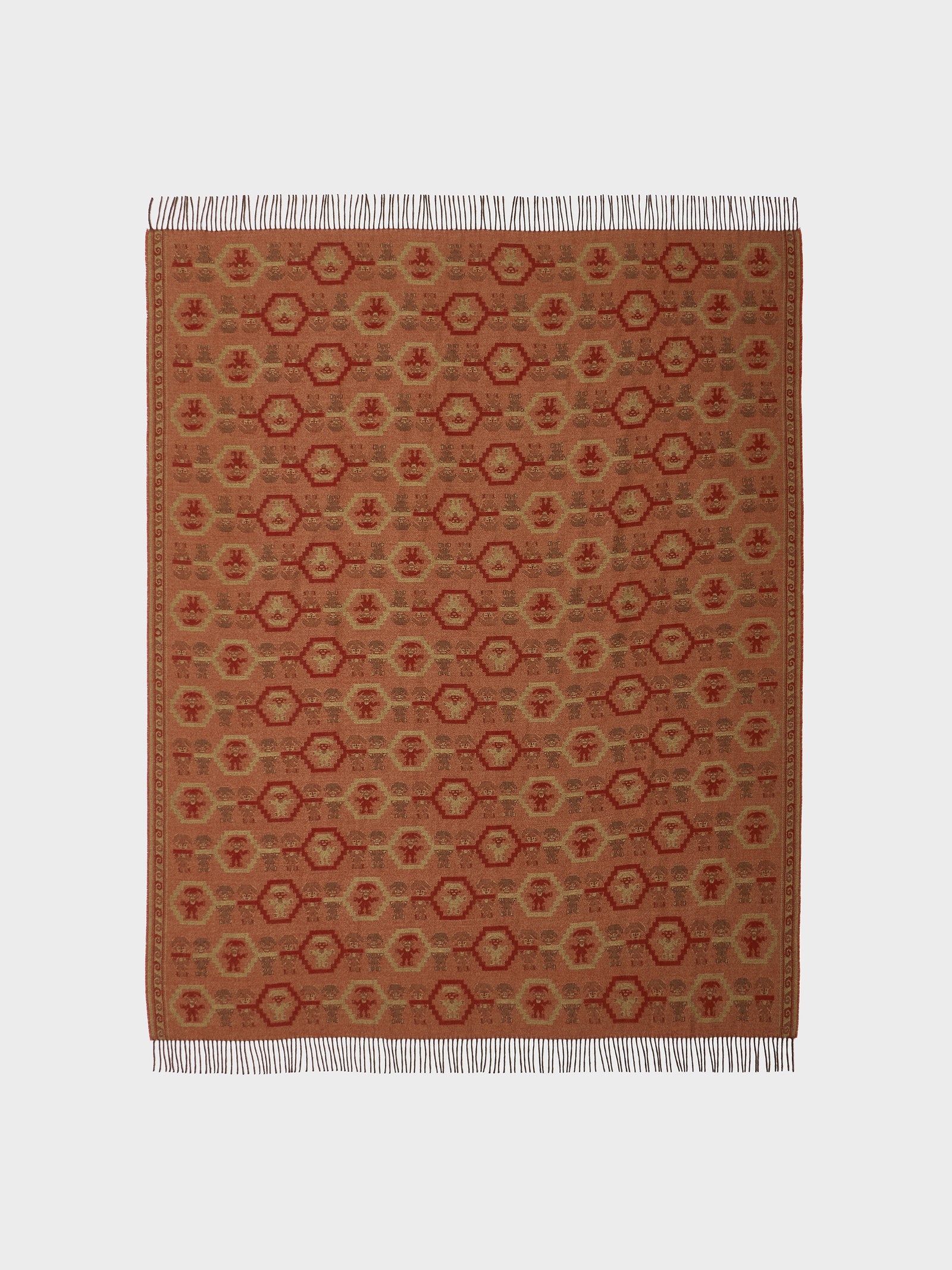 Chimu - Manta para bebé de alpaca de 13 colores, roja