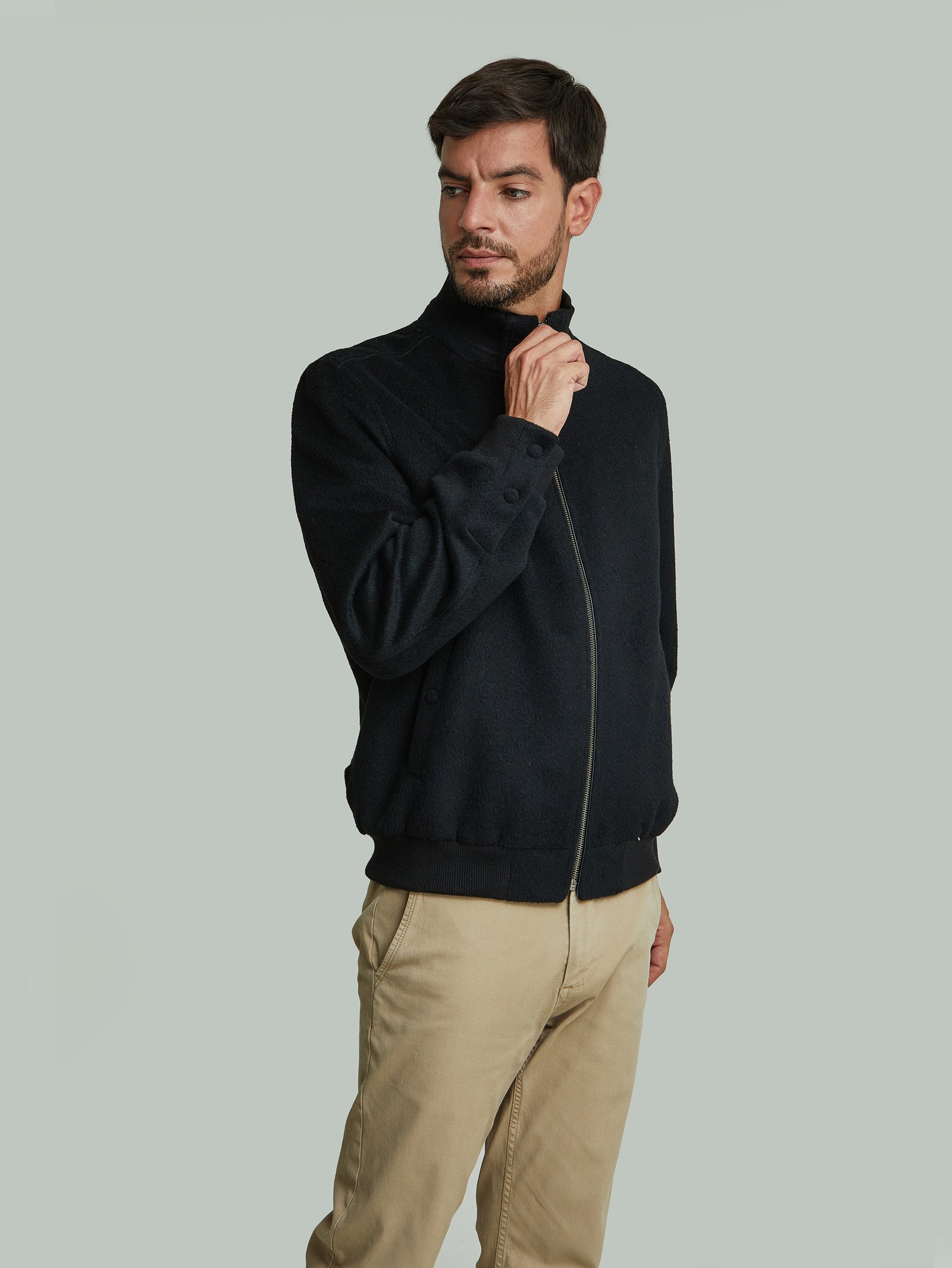 Nadrian Jacket Baby Alpaca Color Black