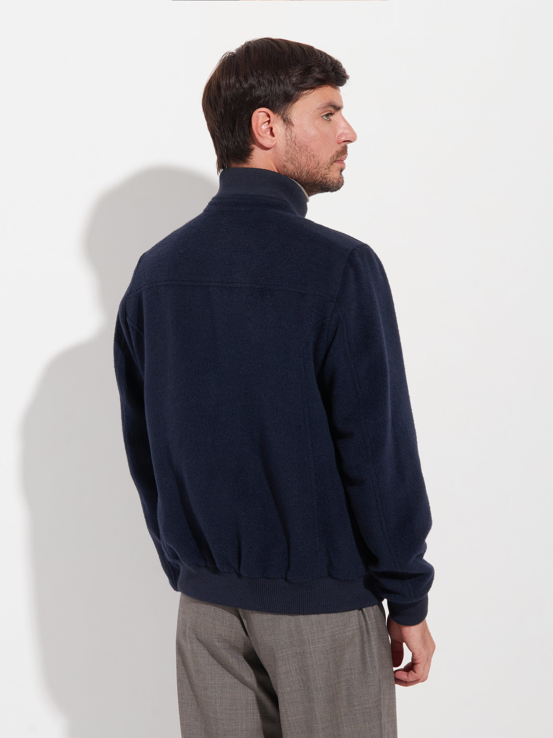 Alois Jacket Baby Alpaca Color Blue