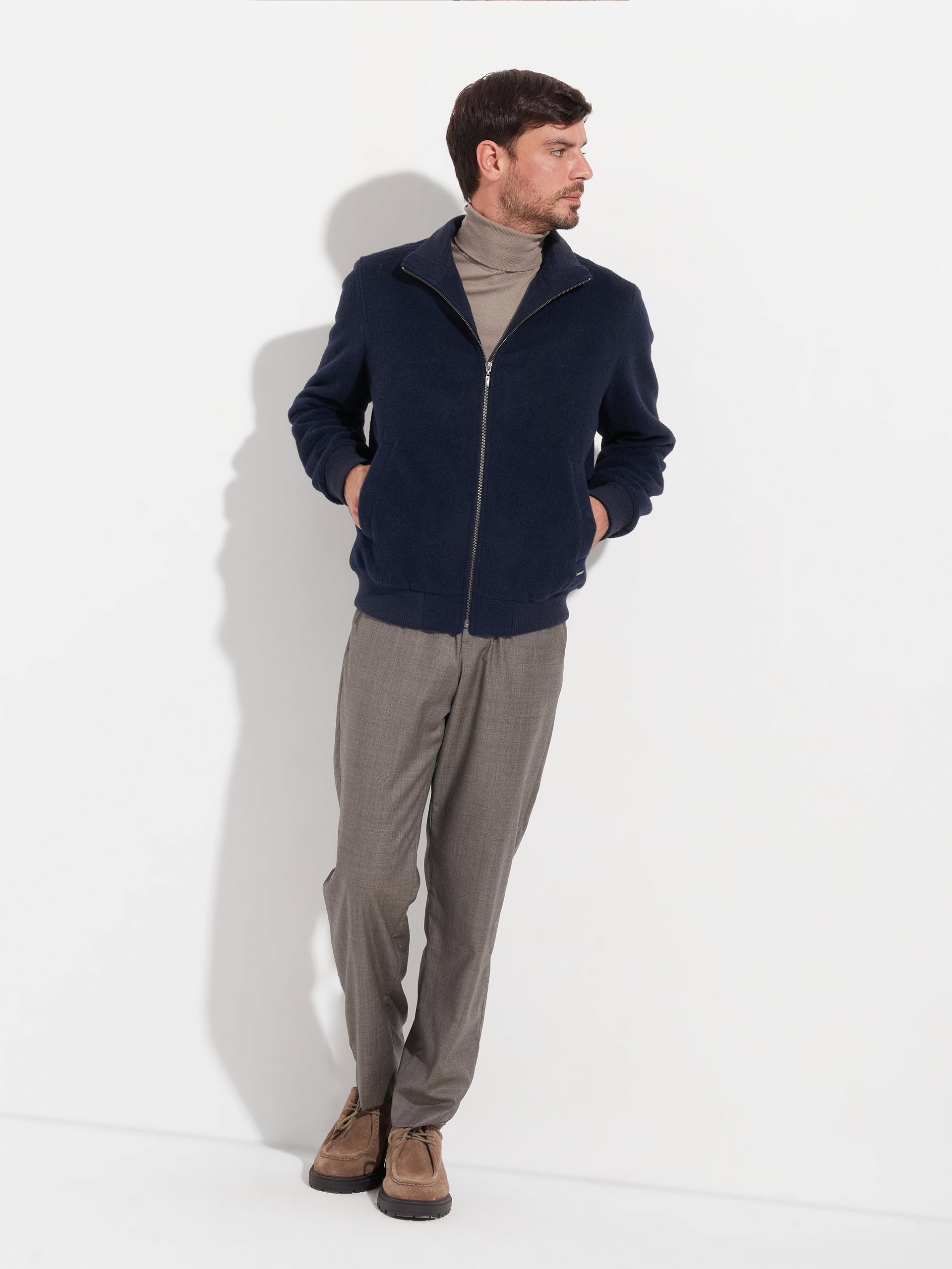 Alois Jacket Baby Alpaca Color Blue