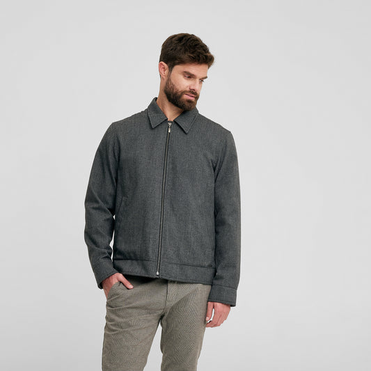 Vendredi Jacket Alpaca Color Grey