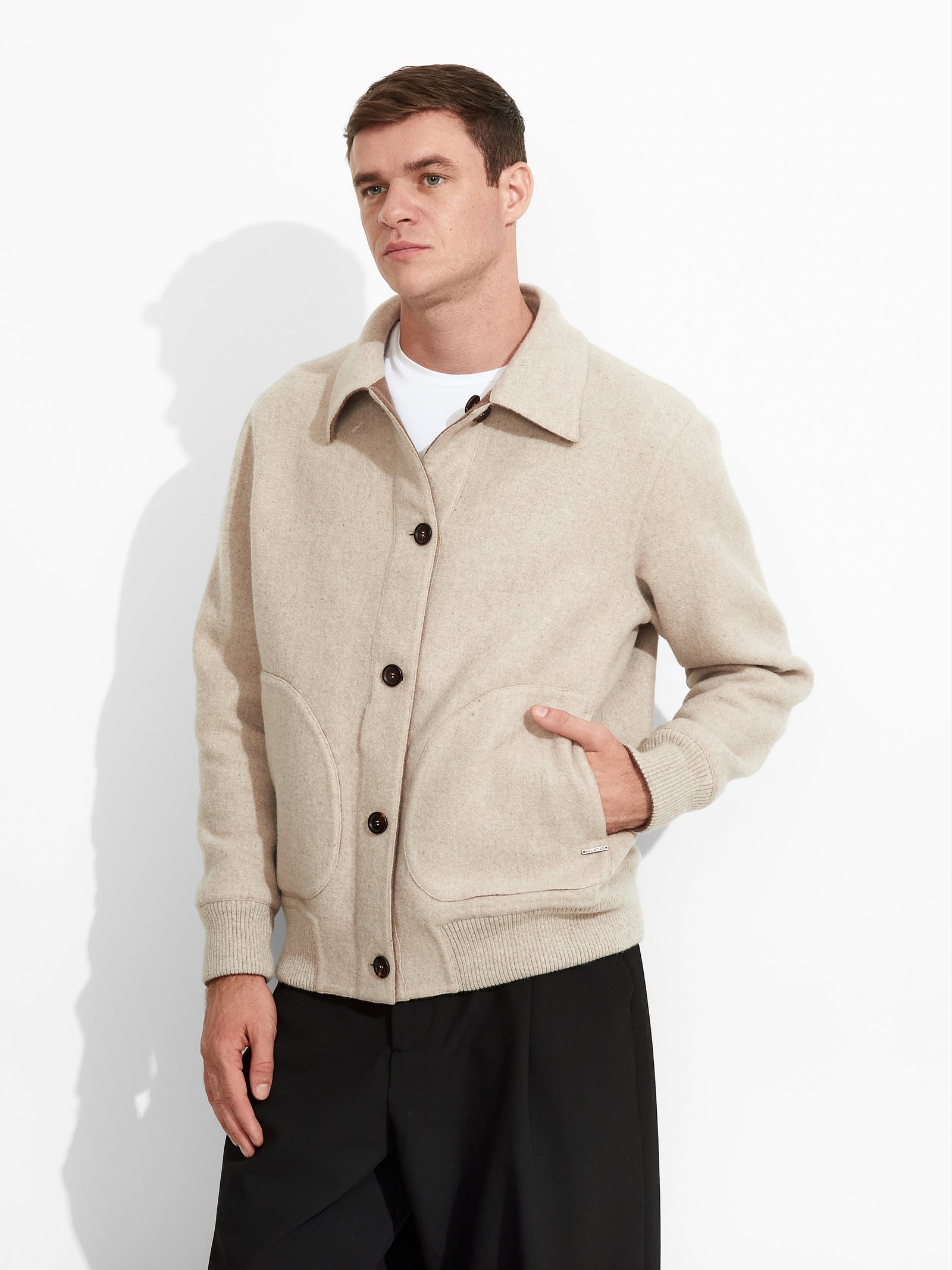Zack Jacket Baby Alpaca Color Beige