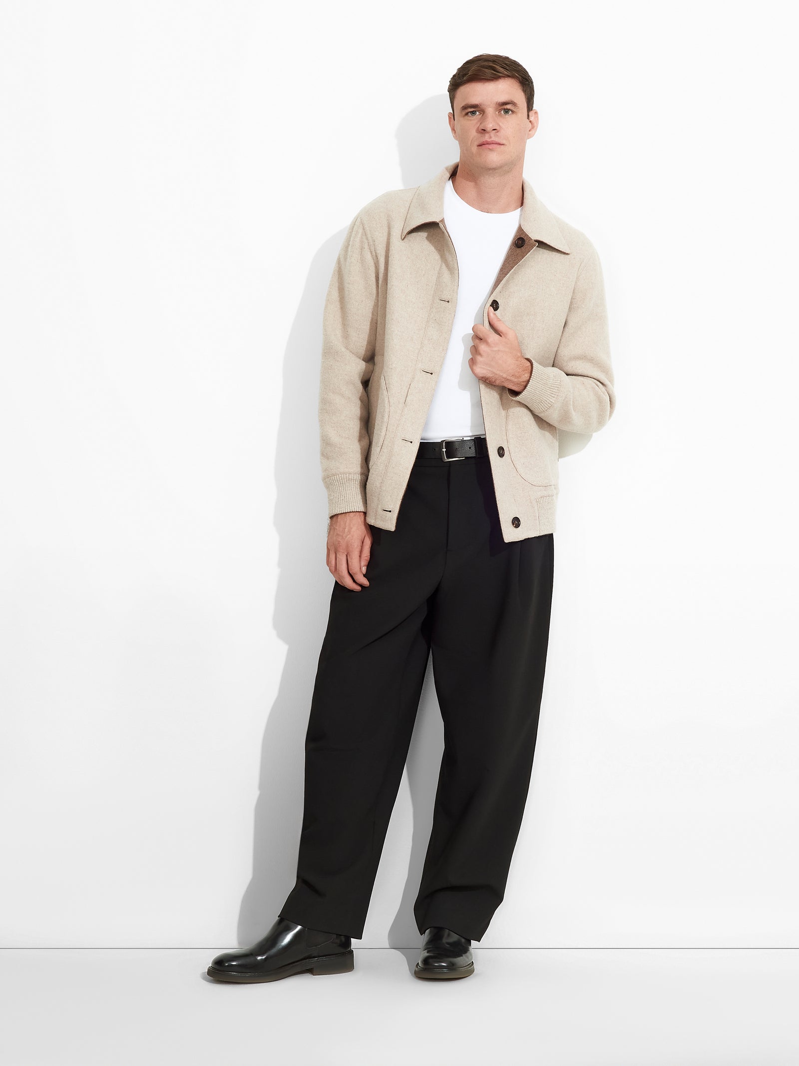 Zack Jacket Baby Alpaca Color Beige