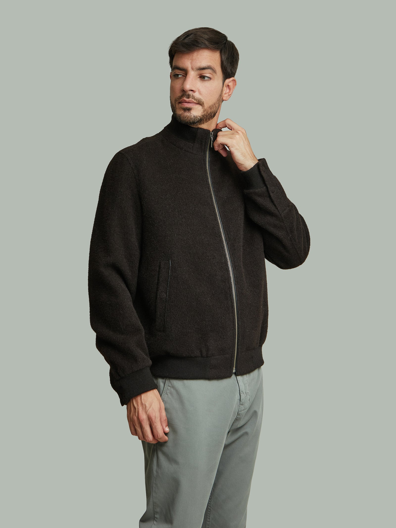 CASACA BRISTOL DE BLACK ALPACA COLOR BLACK
