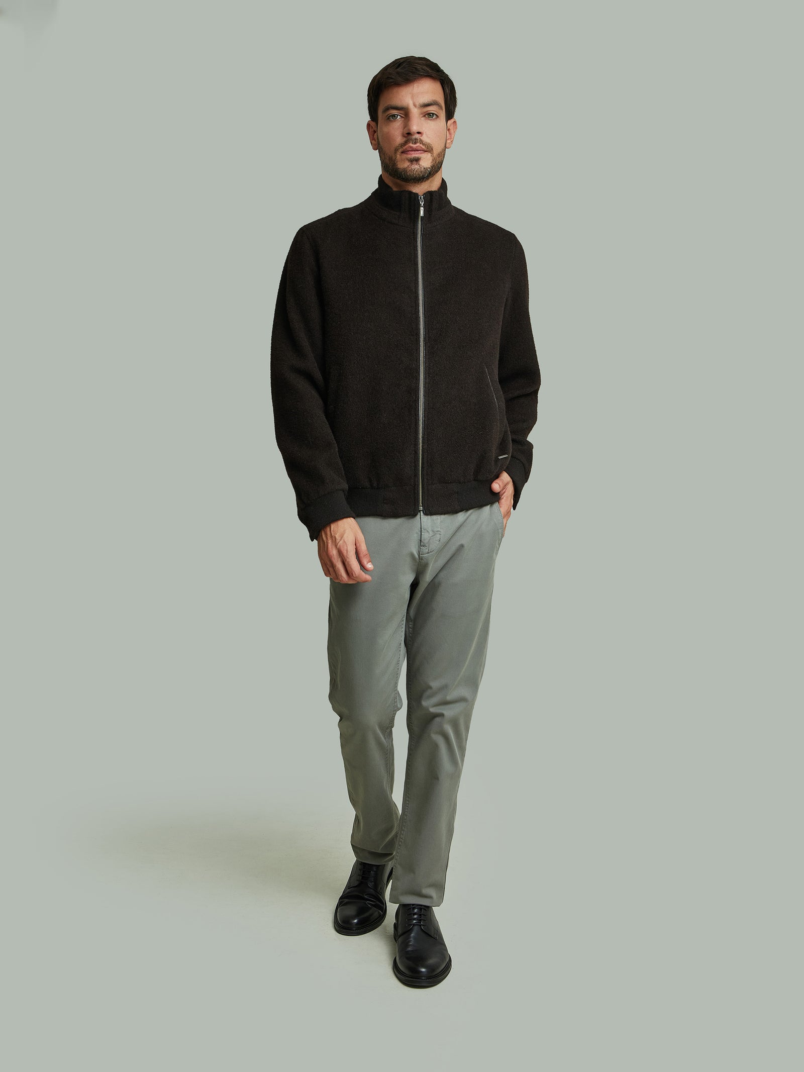 CASACA BRISTOL DE BLACK ALPACA COLOR BLACK