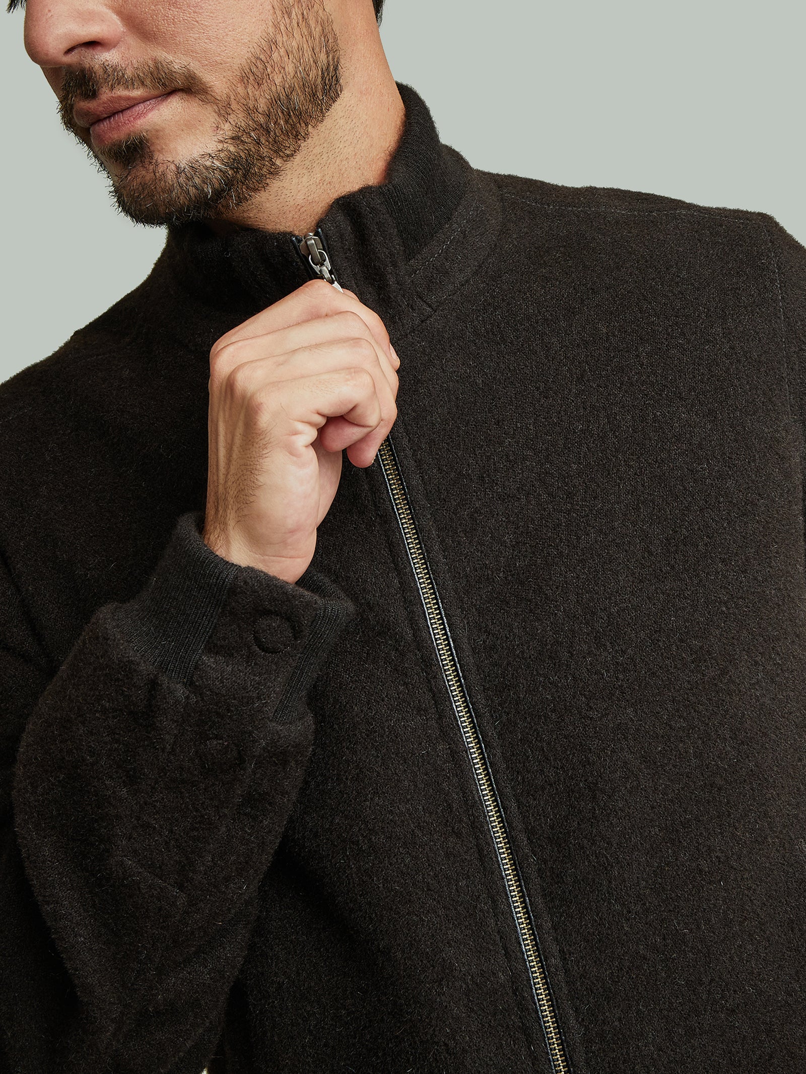 CASACA BRISTOL DE BLACK ALPACA COLOR BLACK