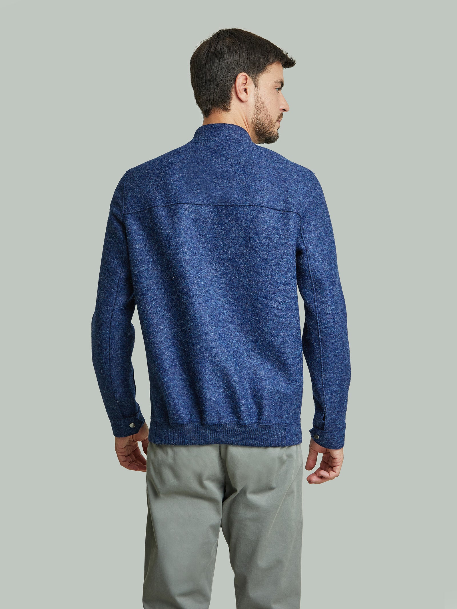 Chaqueta Ysmael de alpaca color azul