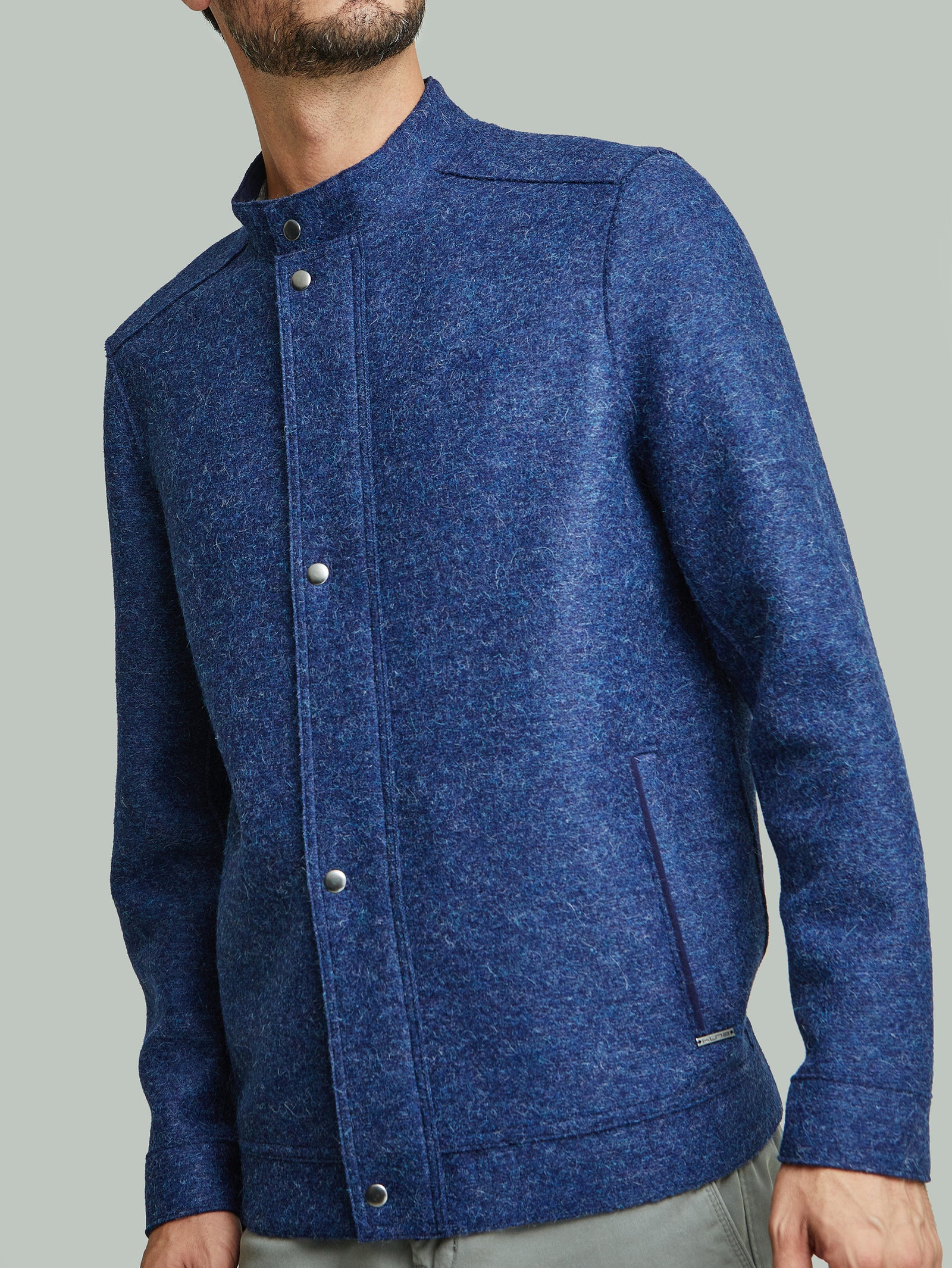 Chaqueta Ysmael de alpaca color azul