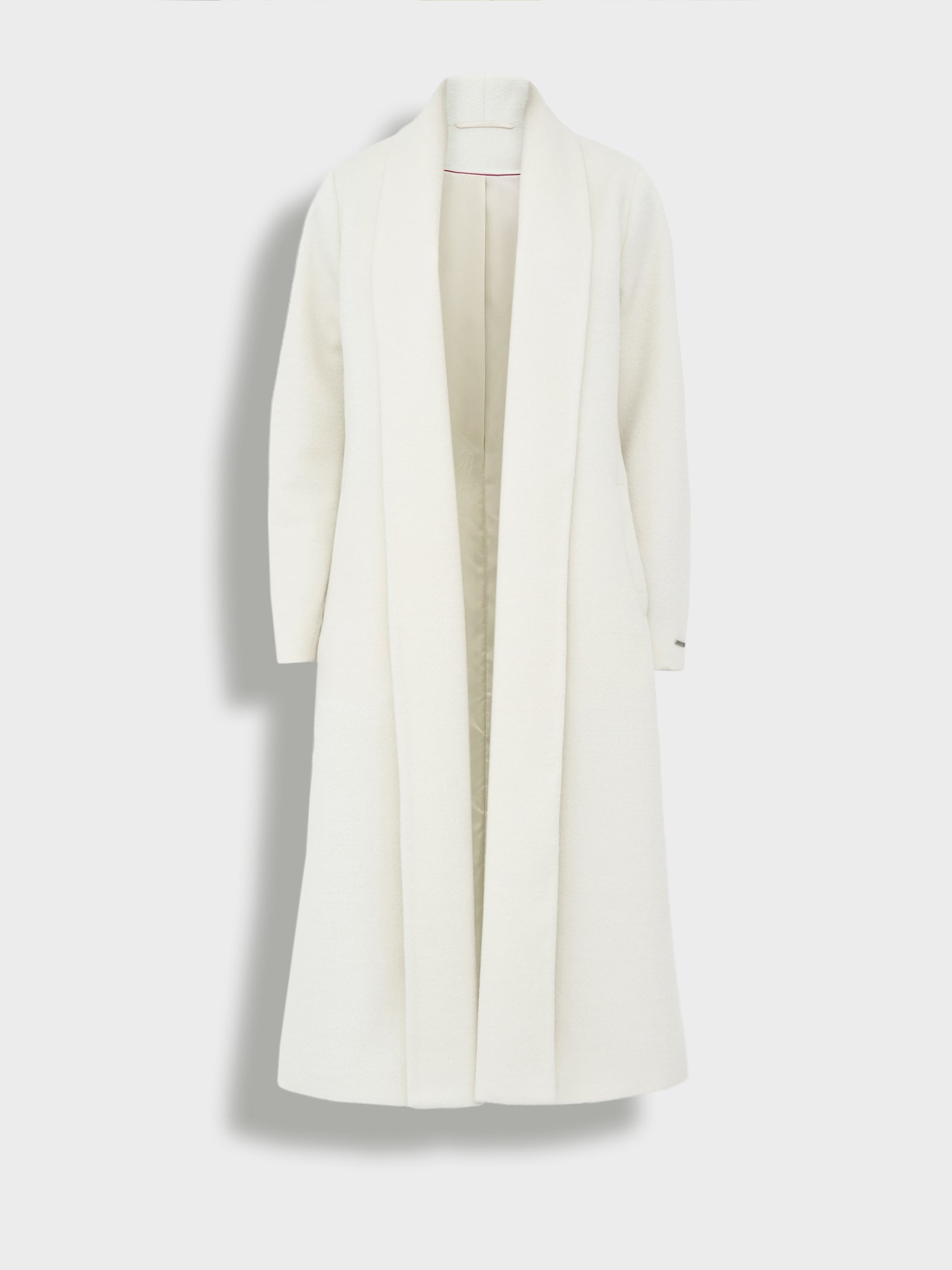 Long Swing Coat Baby Alpaca Color Ecru
