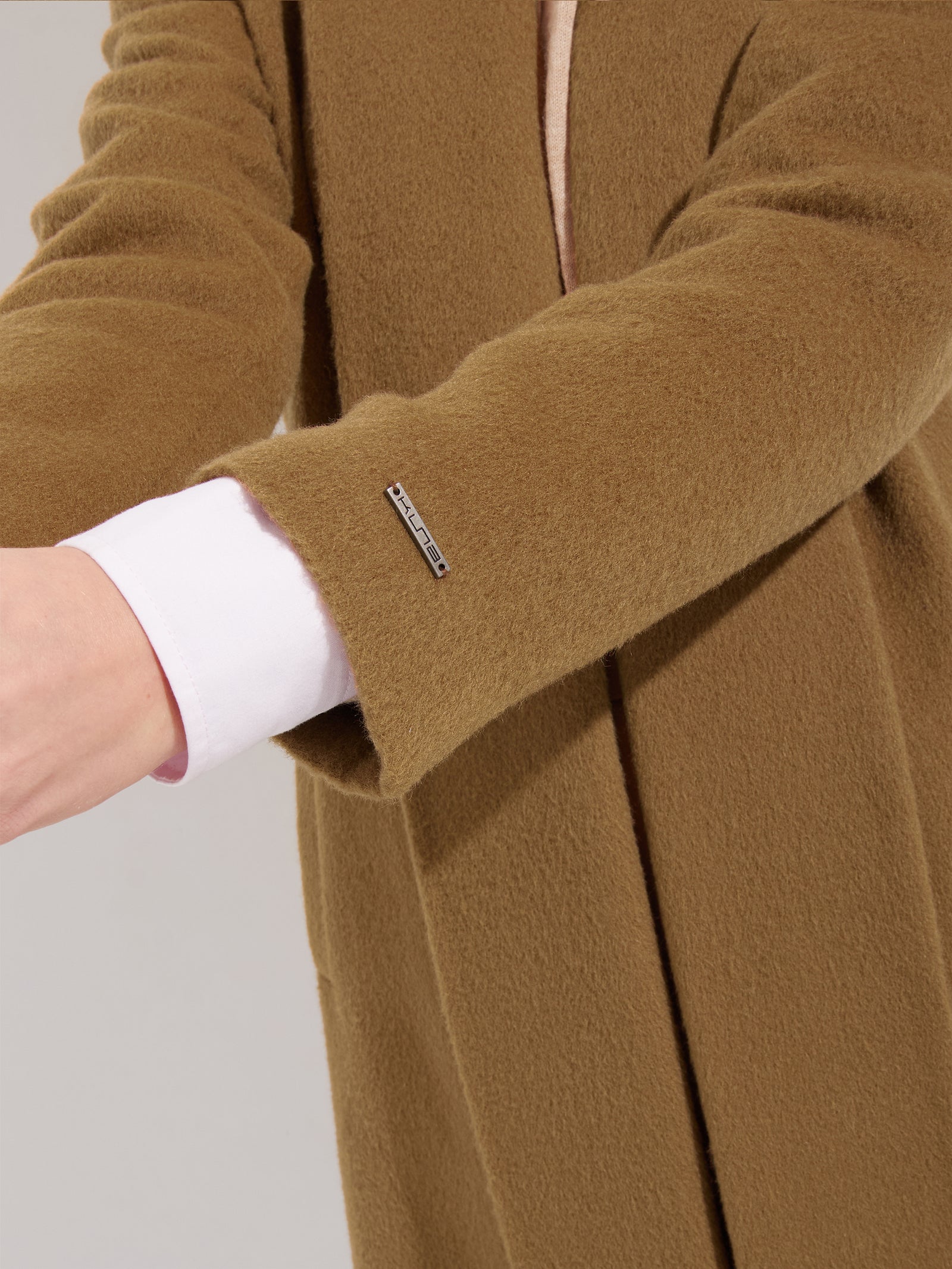Long Swing Coat Baby Alpaca Color Brown
