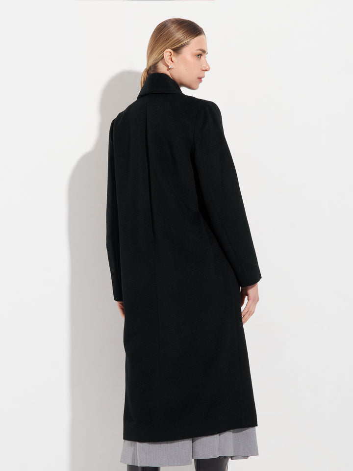Abrigo Largo Swing Baby Alpaca Color Negro