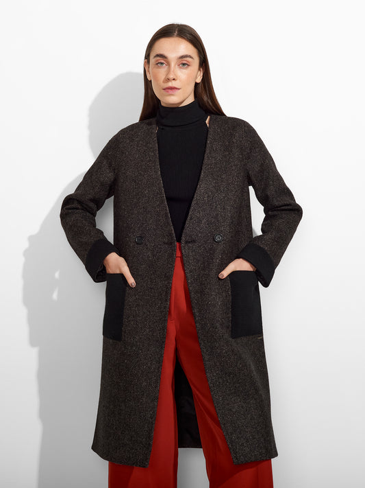 Zeyad Coat Lana And Baby Alpaca Color Brown