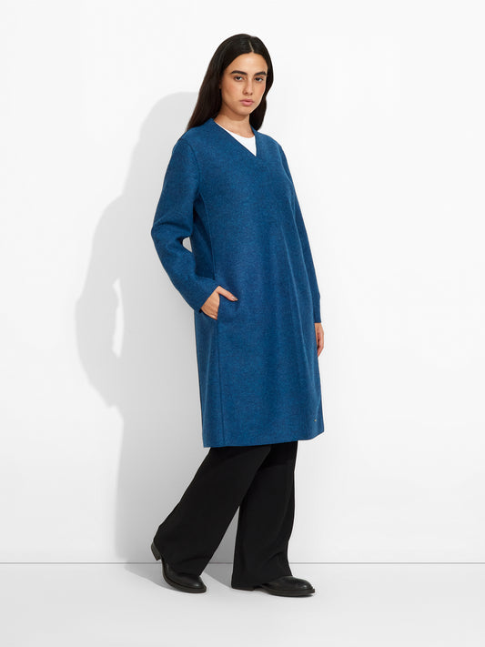 Zumi Coat Alpaca Color Blue