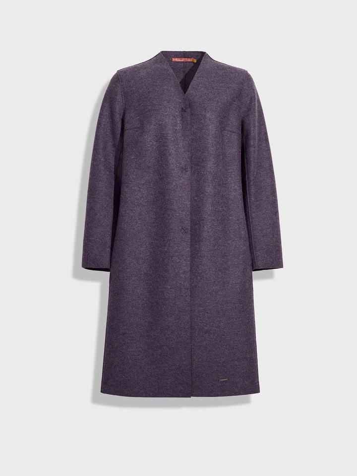 Abrigo Zumi de alpaca color morado