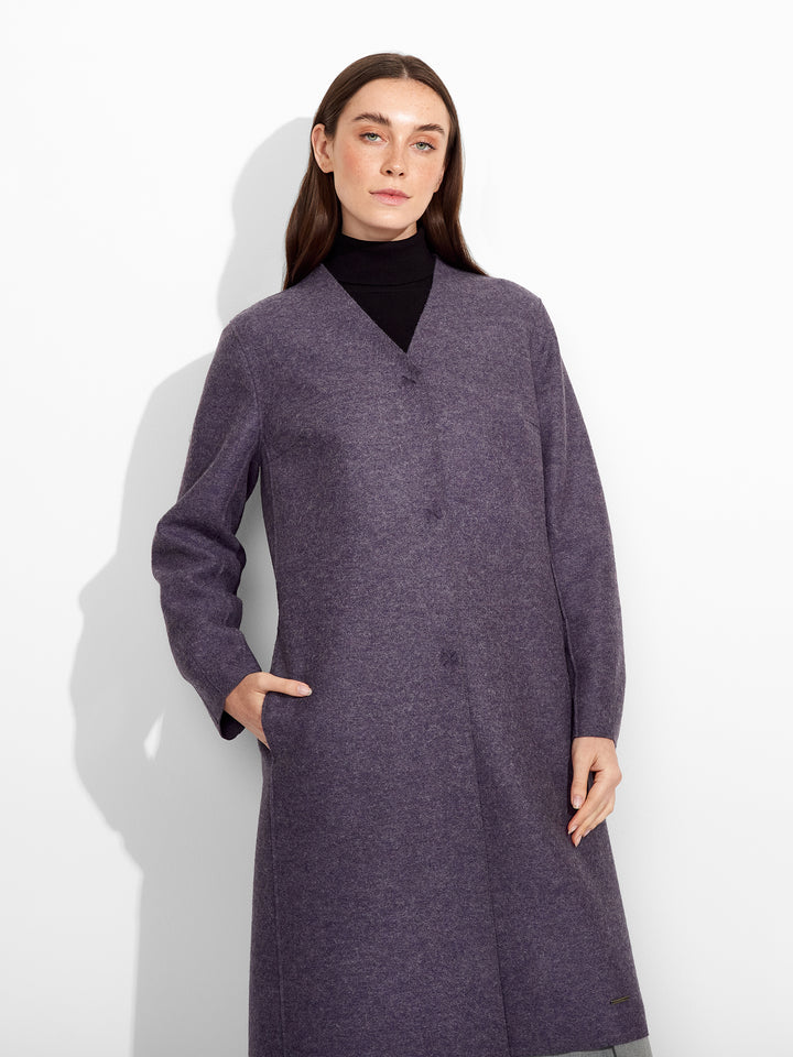 Abrigo Zumi de alpaca color morado