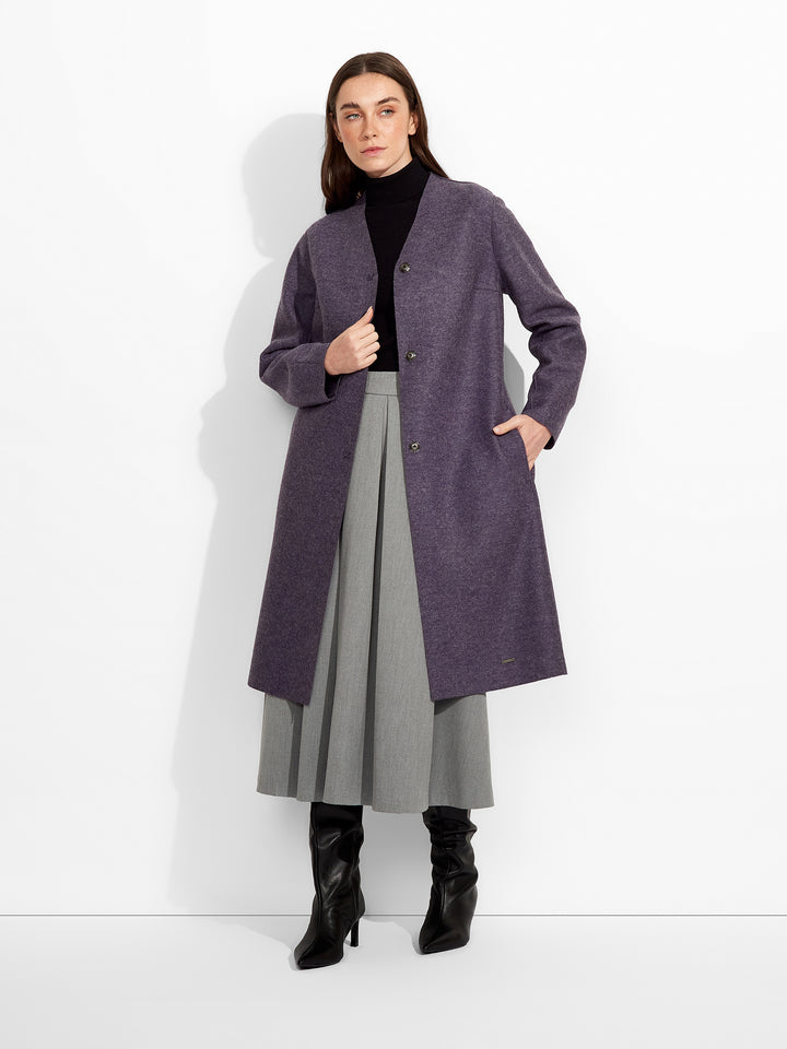 Abrigo Zumi de alpaca color morado