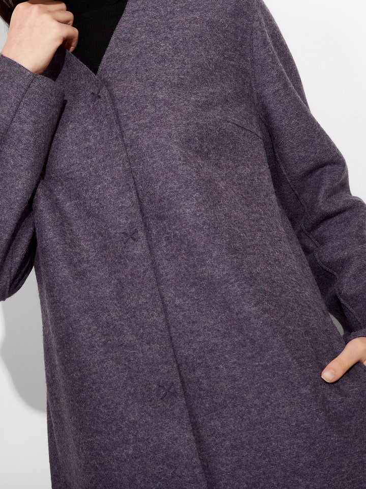 Abrigo Zumi de alpaca color morado
