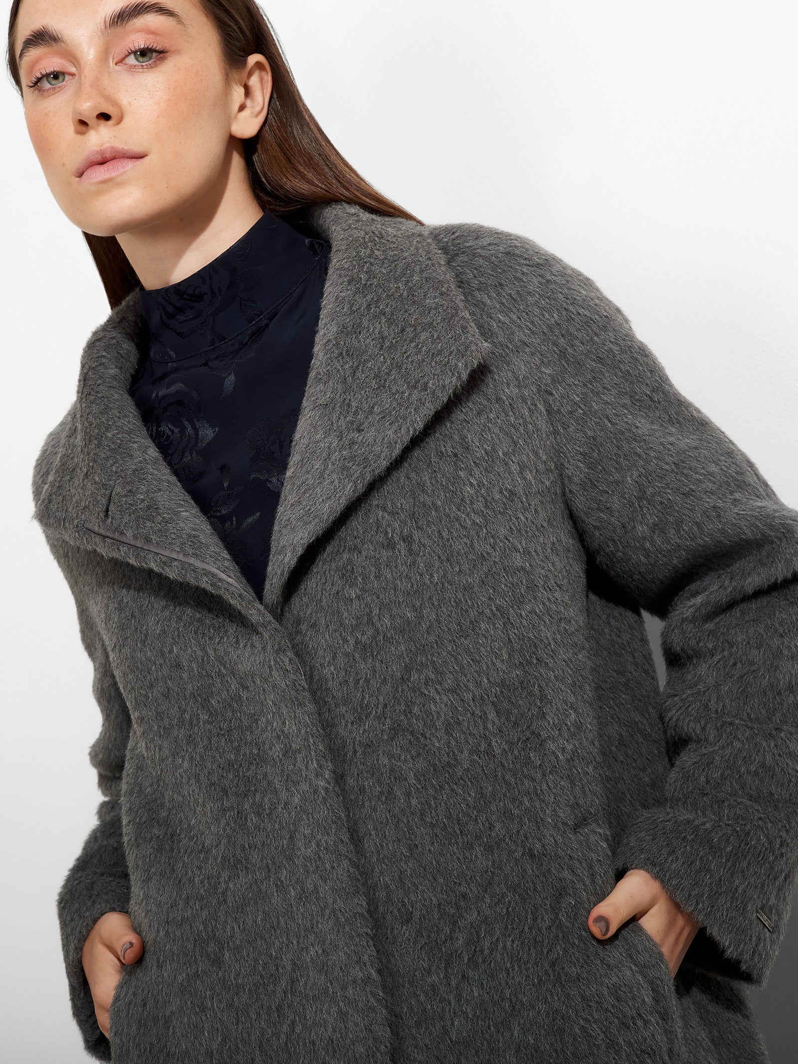 Zurich Coat Suri Alpaca Color Grey