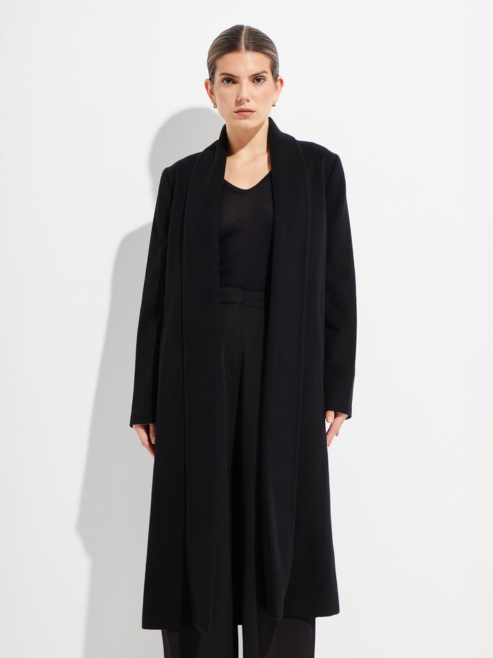 Long Swing Coat Vikuna Color Black