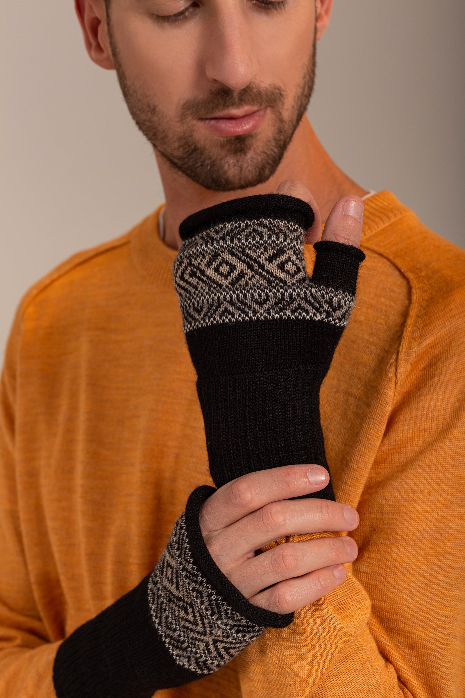 Guantes Sakari De Baby Alpaca Color Astral