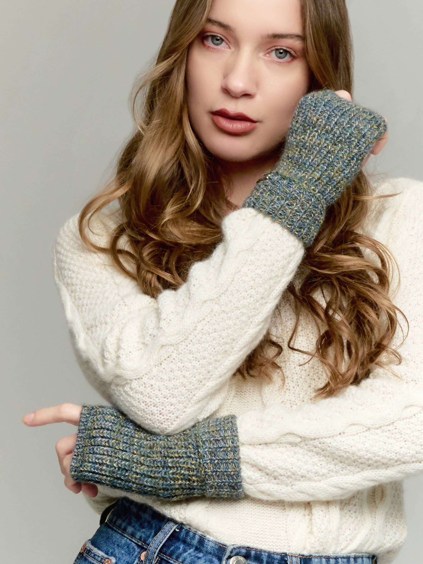 Ubicate Gloves Gloves Baby Alpaca Color Turquoise
