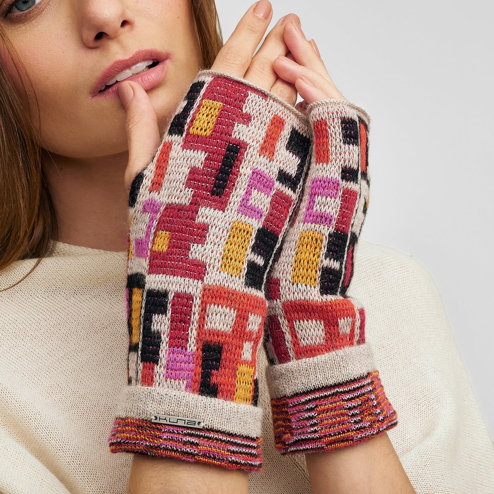 Guantes Wadja De Baby Alpaca Color Atitlan