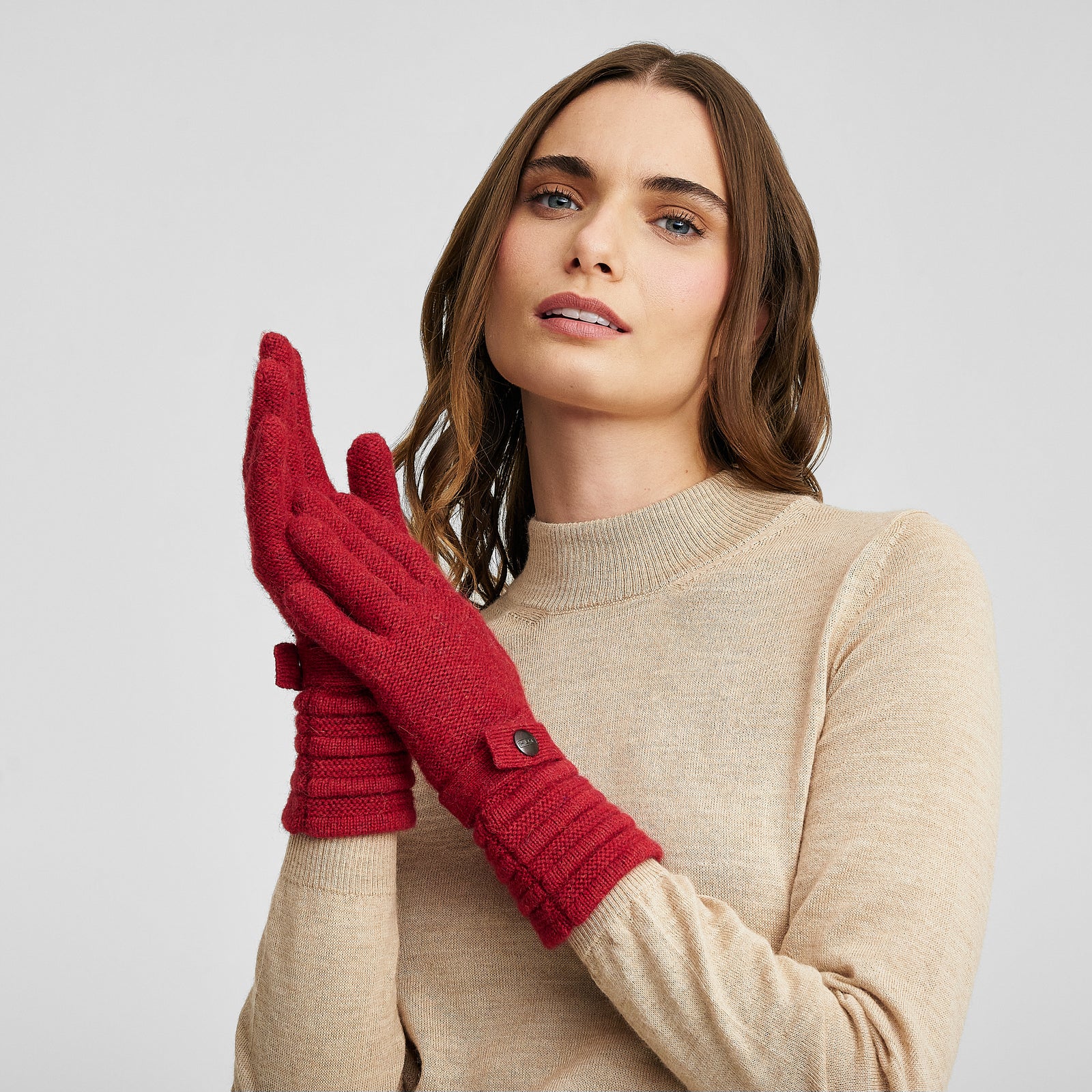 Welldone Gloves Baby Alpaca Color Red
