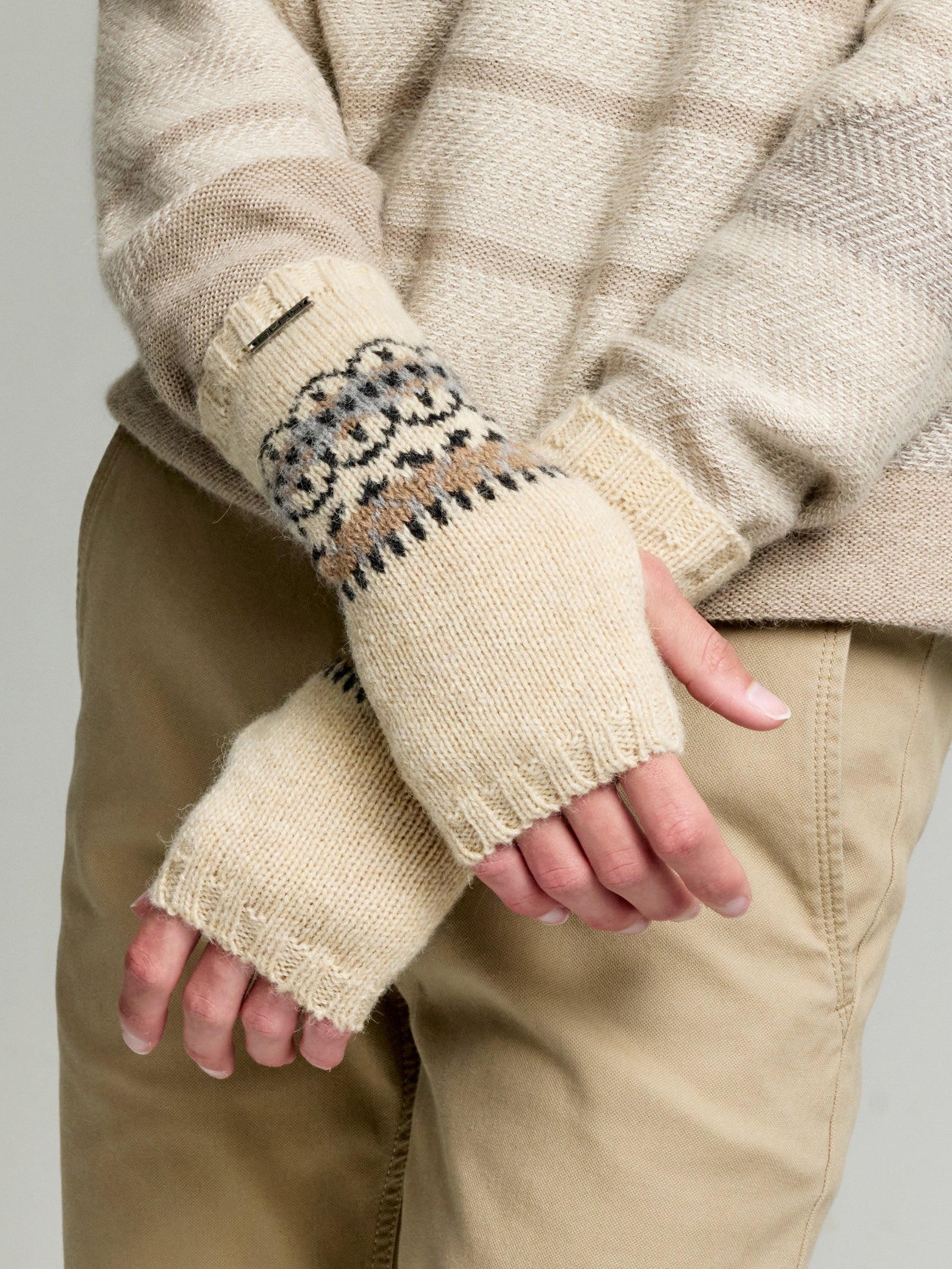 Guantes Yoke Guantes Bebé Alpaca Color Beige