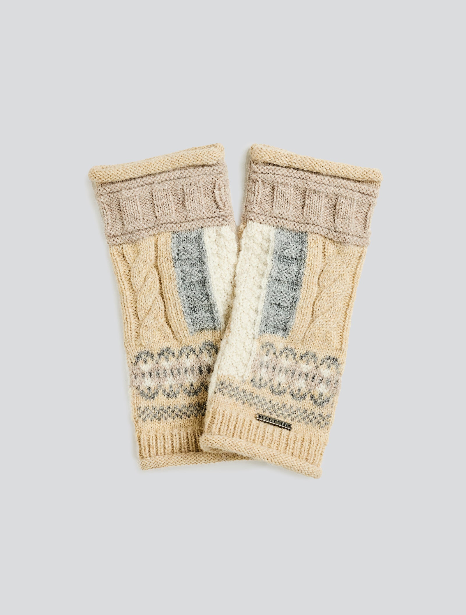 Guantes Yourself de alpaca bebé color beige