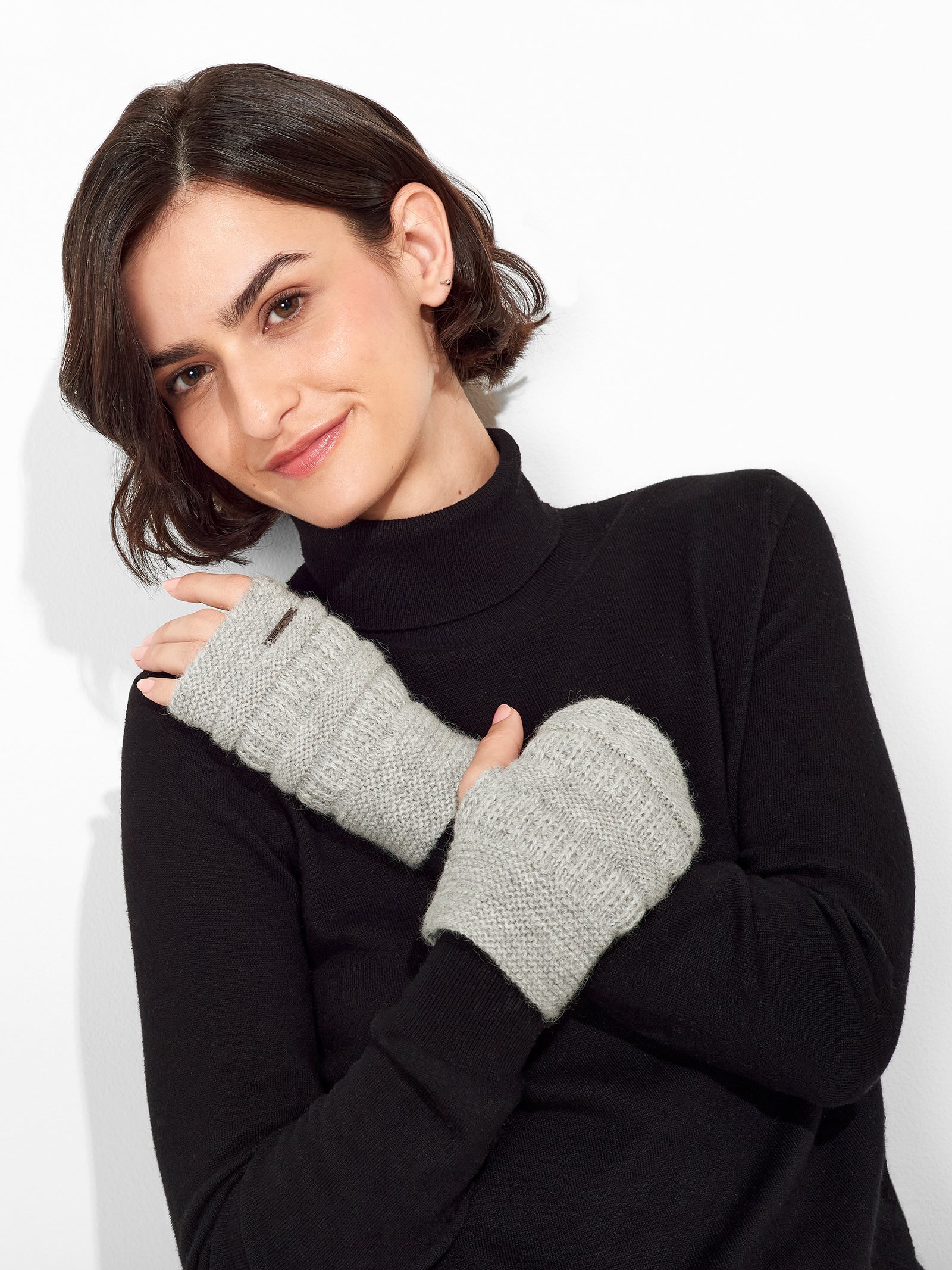 Zada Gloves Baby Alpaca Color Grey