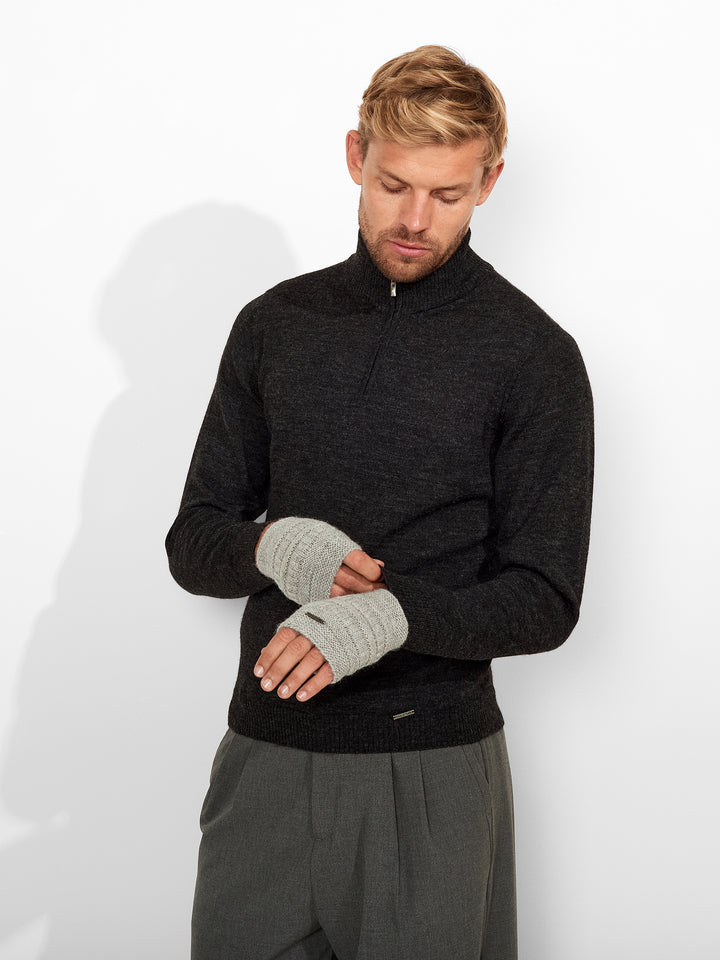 Zada Gloves Baby Alpaca Color Grey