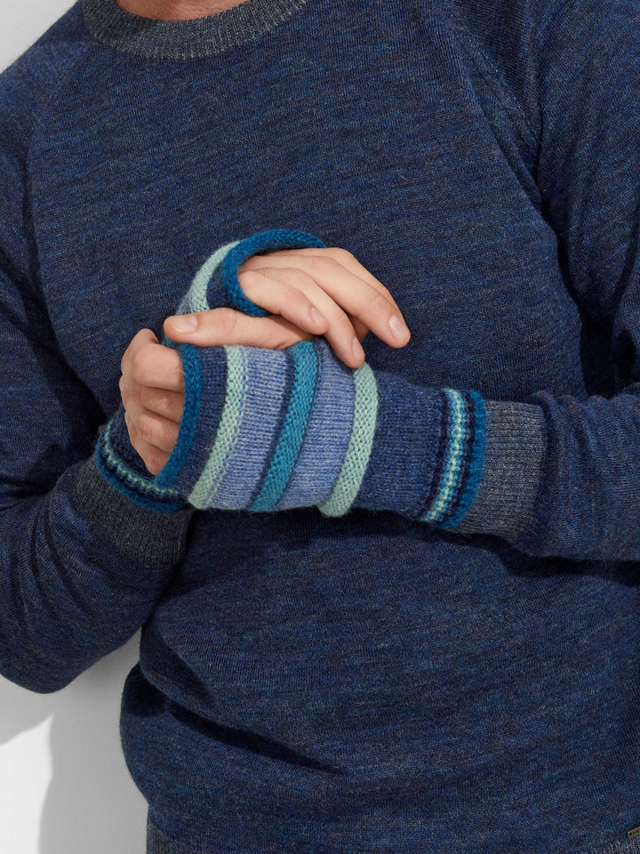 Zanni Gloves Baby Alpaca Color Blue