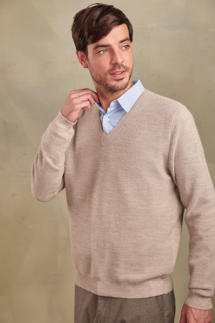 Satoru Sweater Baby Alpaca Color Polvo