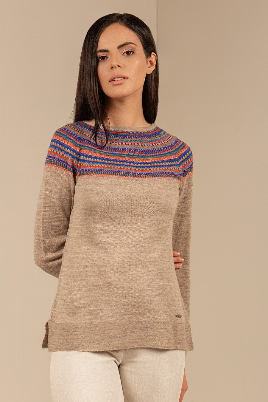 Taupa Sweater Baby Alpaca Color Arena