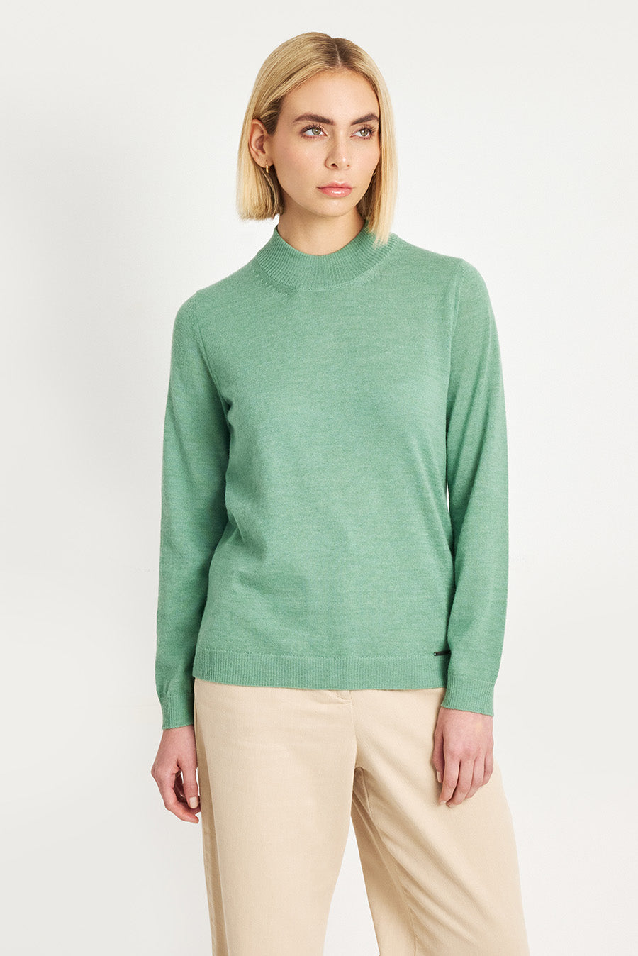 Suéter Anahi De Baby Alpaca Color Basil