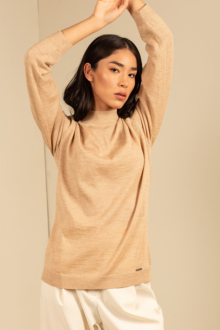 Suéter Anahi De Baby Alpaca Color Nomad