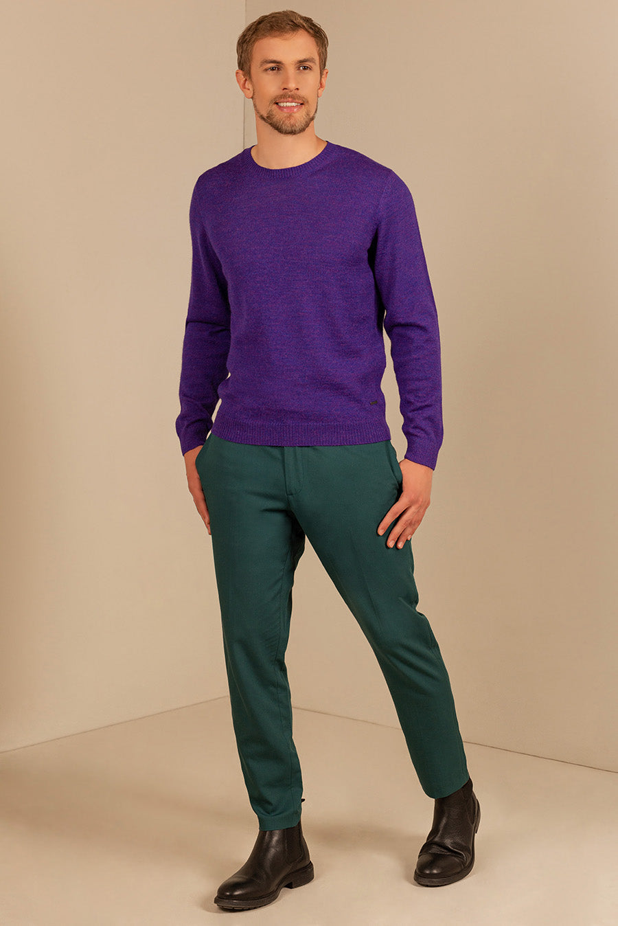 Alaska Sweater Baby Alpaca Color Purple